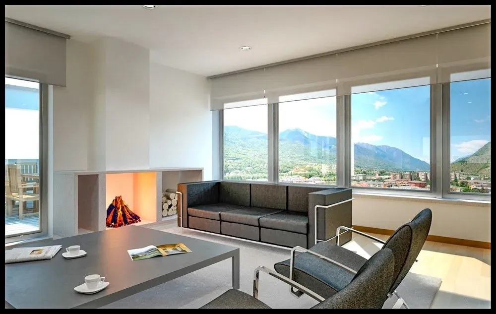 Area Carini sondrio render interni